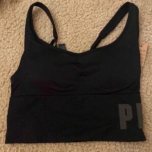 NEW black sports bra from PINK!